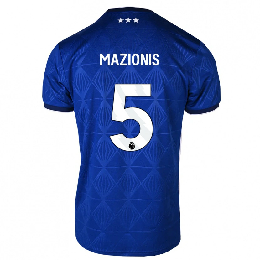 Danxen Heren Jokūbas Mažionis #5 Mediumblue Wit Rood Thuisshirt Thuistenue 2026/27 T-Shirt