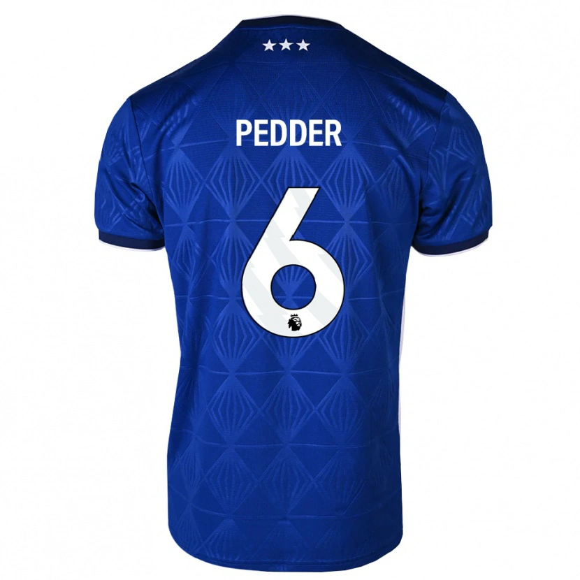 Danxen Heren Indiana Pedder #6 Mediumblue Wit Rood Thuisshirt Thuistenue 2026/27 T-Shirt