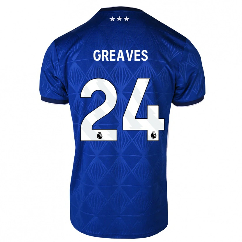 Danxen Heren Jacob Greaves #24 Mediumblue Wit Rood Thuisshirt Thuistenue 2026/27 T-Shirt