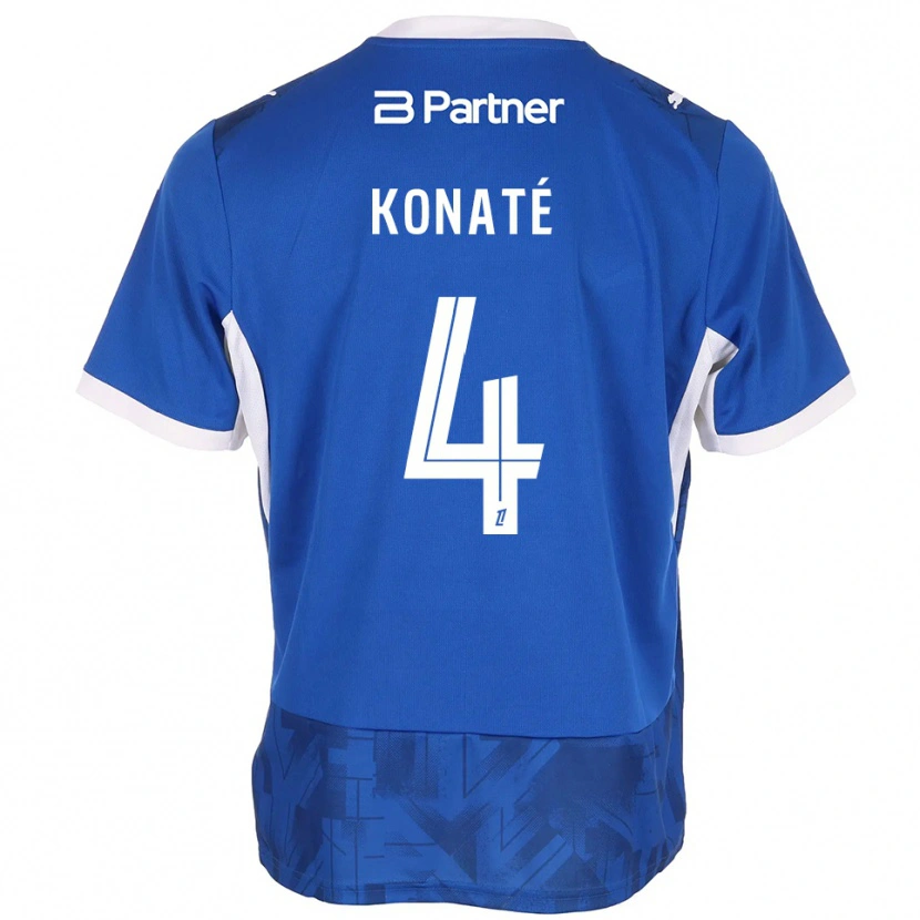 Danxen Heren Djibril Konaté #4 Mediumblue Wit Thuisshirt Thuistenue 2026/27 T-Shirt