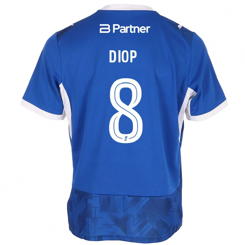 Danxen Heren Mouhamed Diop #8 Mediumblue Wit Thuisshirt Thuistenue 2026/27 T-Shirt