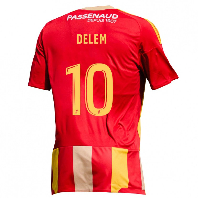Danxen Heren Noah Delem #10 Geel Rood Groen Thuisshirt Thuistenue 2026/27 T-Shirt