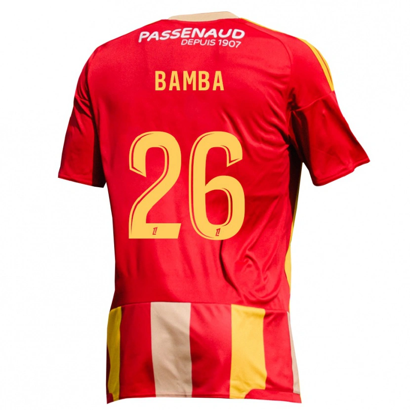 Danxen Heren Rayan Bamba #26 Geel Rood Groen Thuisshirt Thuistenue 2026/27 T-Shirt