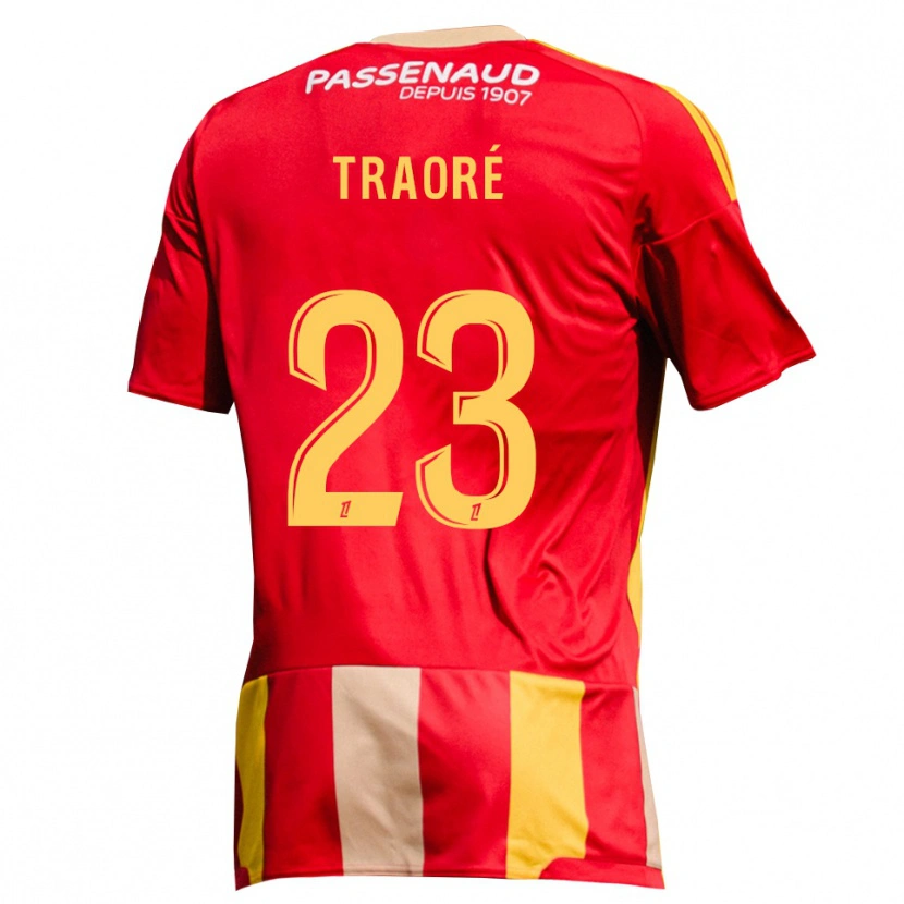 Danxen Heren Daouda Traoré #23 Geel Rood Groen Thuisshirt Thuistenue 2026/27 T-Shirt
