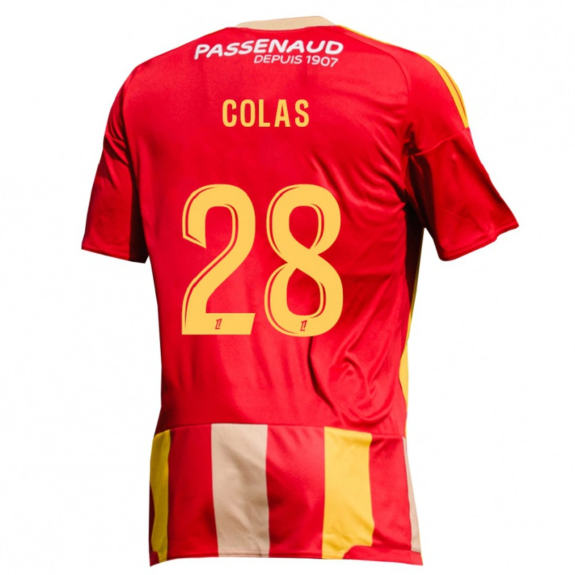 Danxen Heren Erwan Colas #28 Geel Rood Groen Thuisshirt Thuistenue 2026/27 T-Shirt