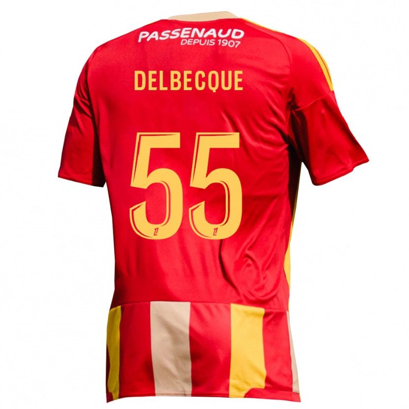 Danxen Heren Augustin Delbecque #55 Geel Rood Groen Thuisshirt Thuistenue 2026/27 T-Shirt