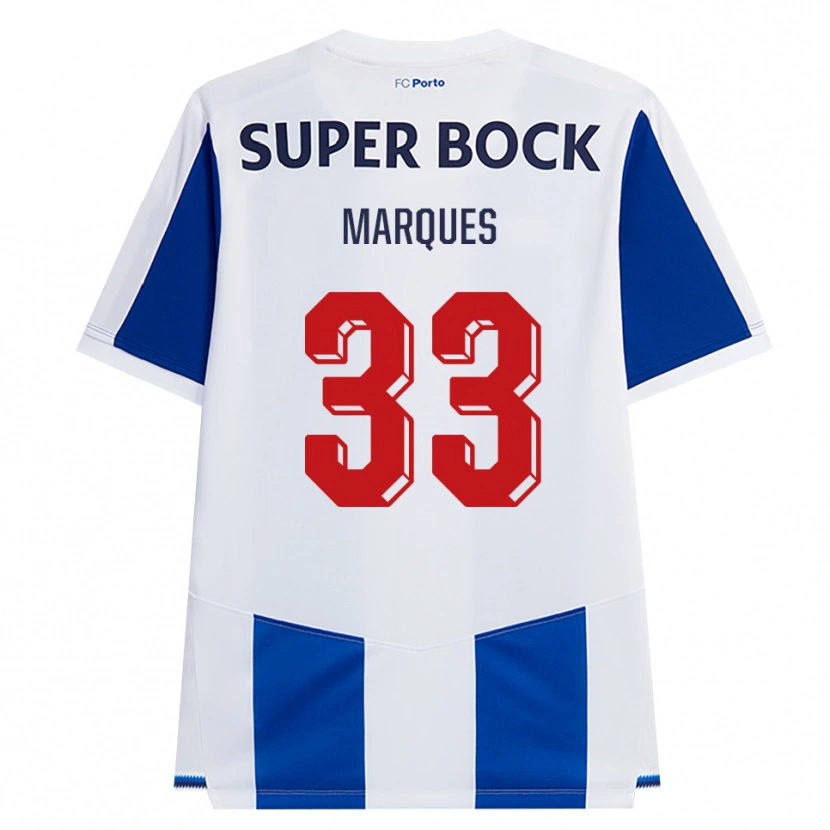 Danxen Heren Bárbara Marques #33 Blauw Wit Rood Thuisshirt Thuistenue 2026/27 T-Shirt