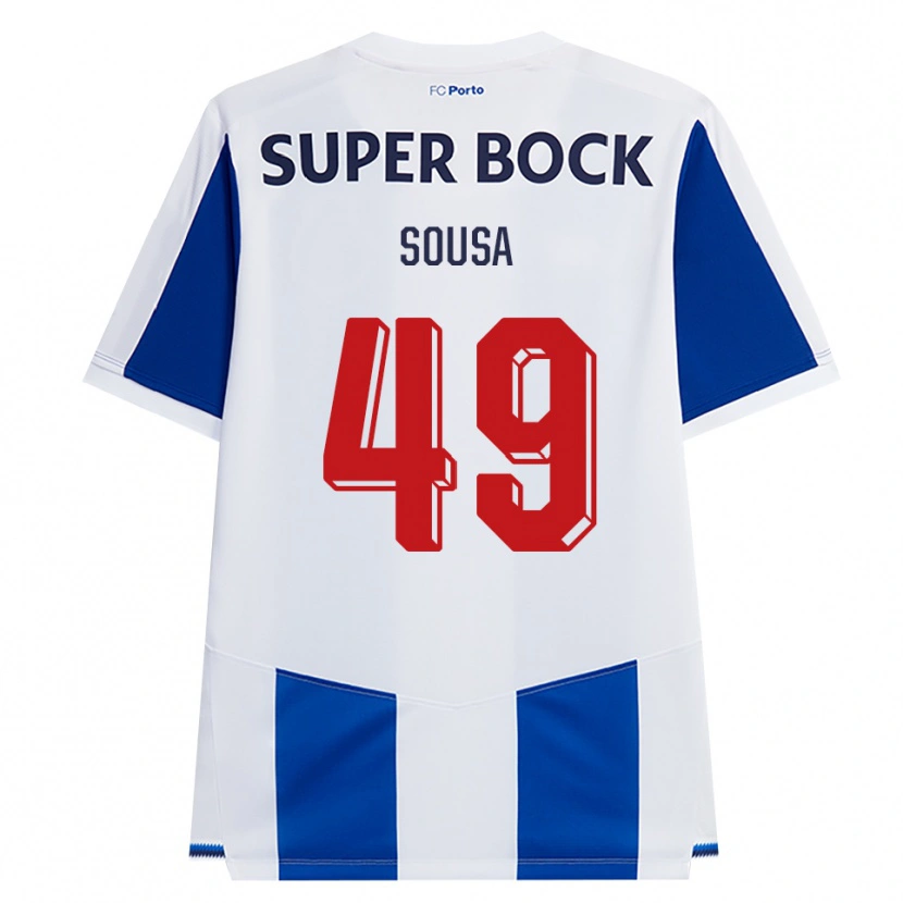 Danxen Heren Gonçalo Sousa #49 Blauw Wit Rood Thuisshirt Thuistenue 2026/27 T-Shirt