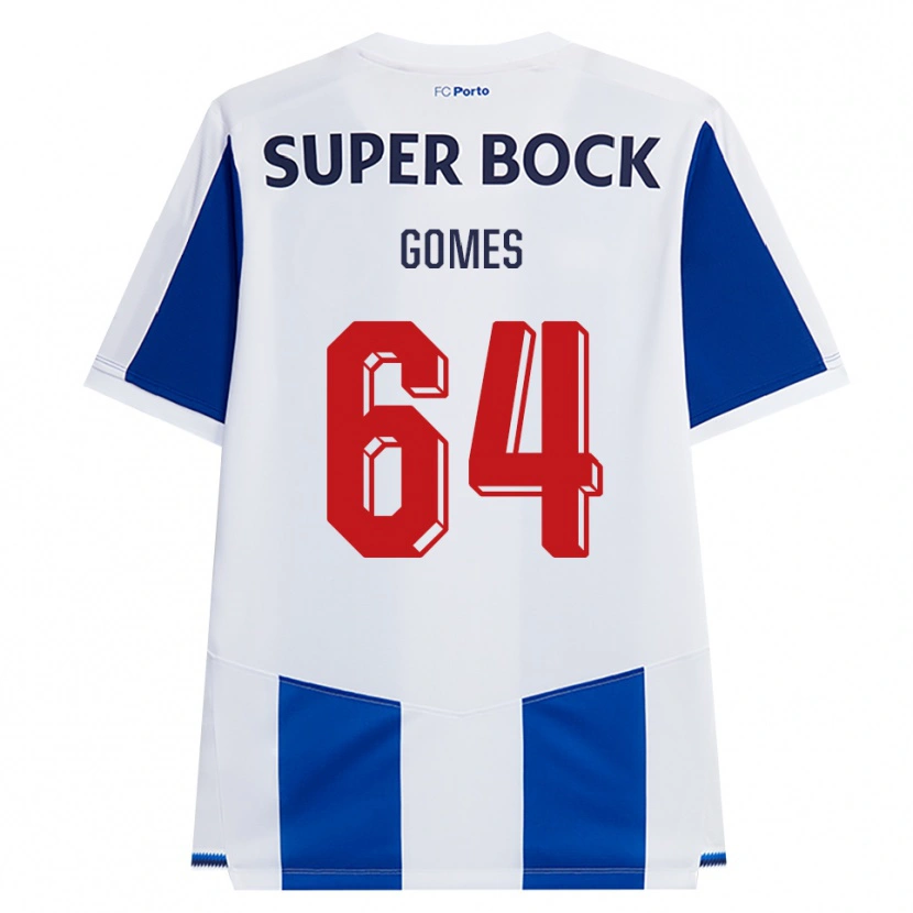 Danxen Heren Luís Gomes #64 Blauw Wit Rood Thuisshirt Thuistenue 2026/27 T-Shirt