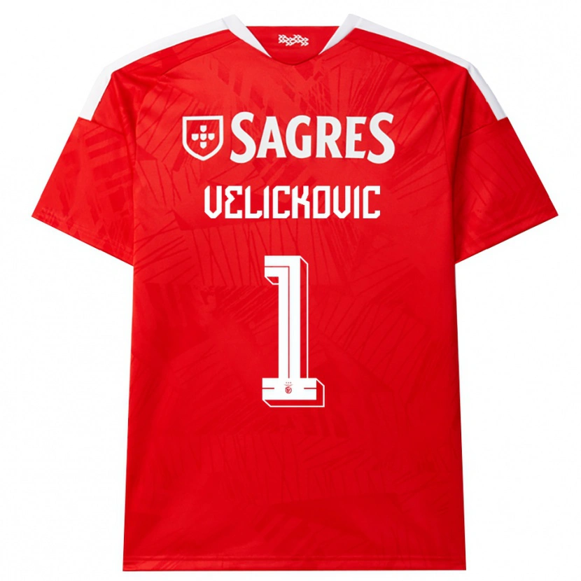 Danxen Heren Luka Velickovic #1 Rood Wit Geel Thuisshirt Thuistenue 2026/27 T-Shirt