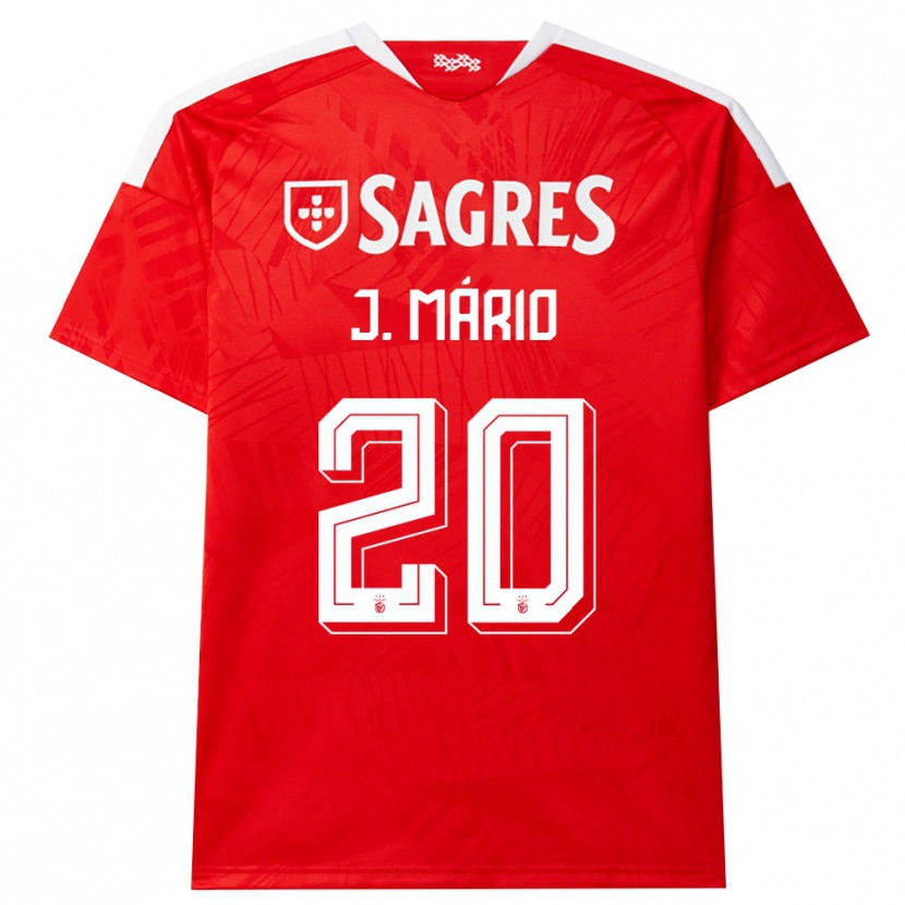Danxen Heren Joao Mario #20 Rood Wit Geel Thuisshirt Thuistenue 2026/27 T-Shirt