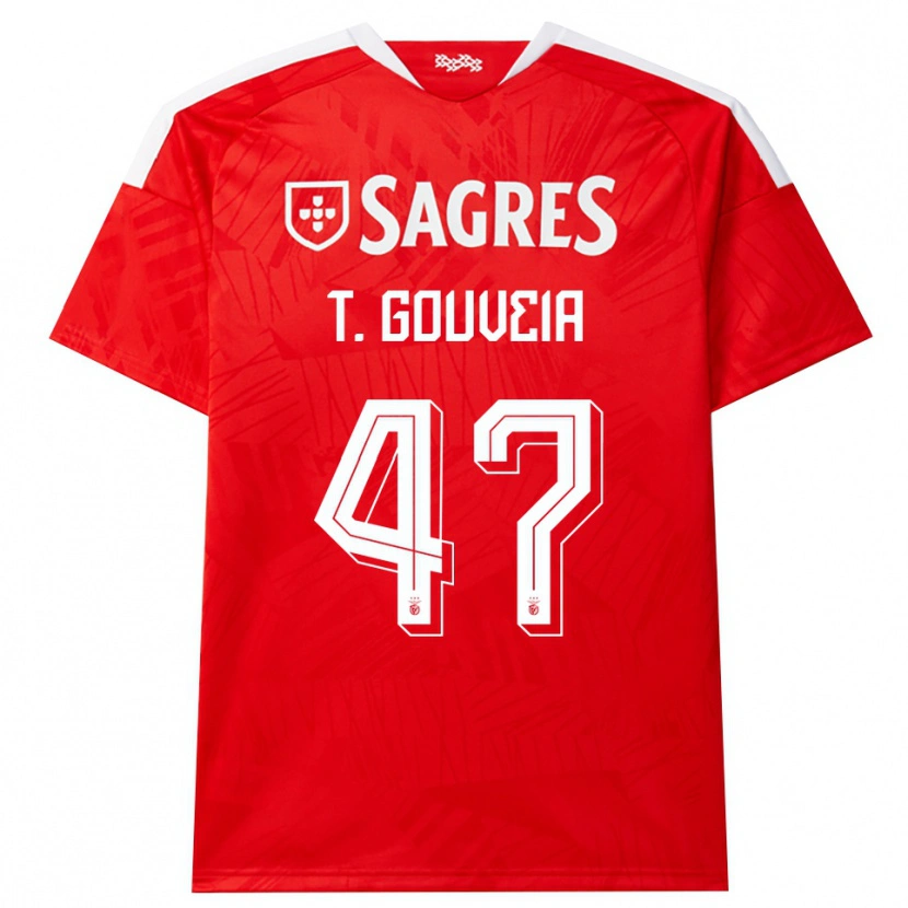 Danxen Heren Tiago Gouveia #47 Rood Wit Geel Thuisshirt Thuistenue 2026/27 T-Shirt