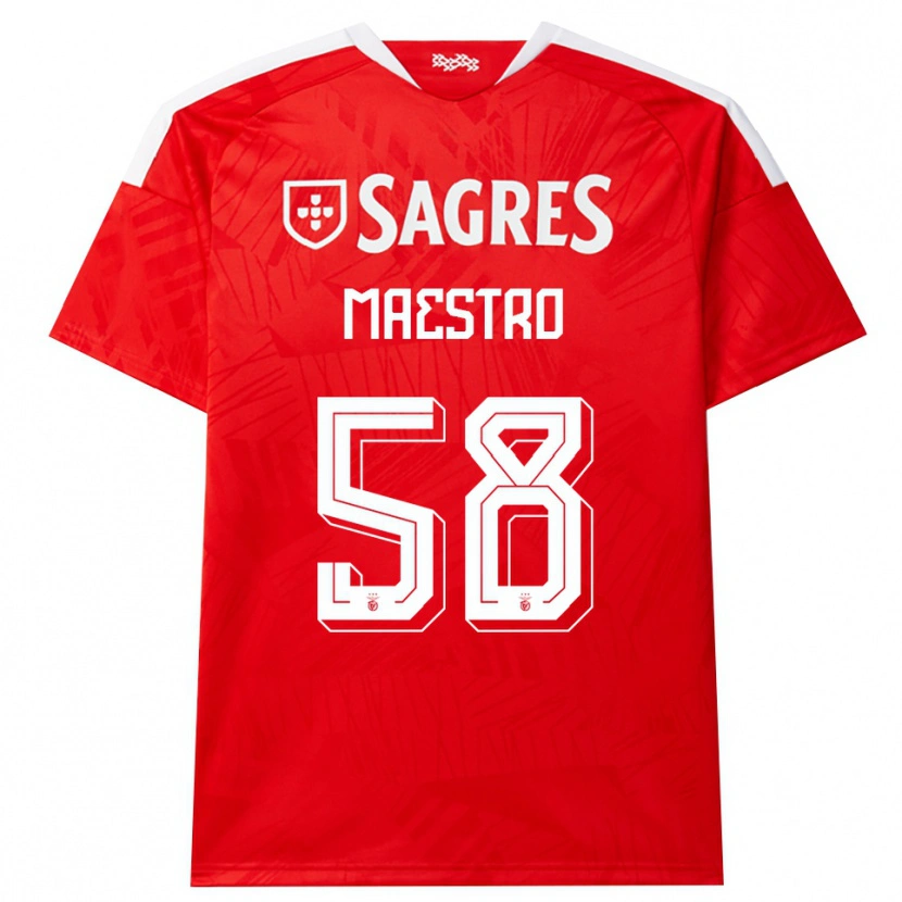 Danxen Heren Maestro #58 Rood Wit Geel Thuisshirt Thuistenue 2026/27 T-Shirt