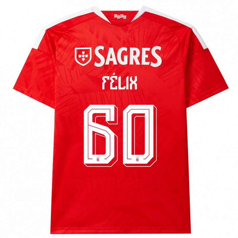 Danxen Heren Nuno Félix #60 Rood Wit Geel Thuisshirt Thuistenue 2026/27 T-Shirt