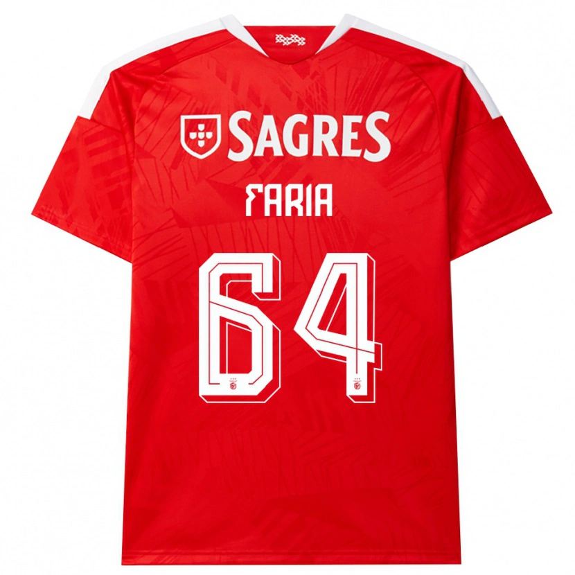 Danxen Heren Hugo Faria #64 Rood Wit Geel Thuisshirt Thuistenue 2026/27 T-Shirt