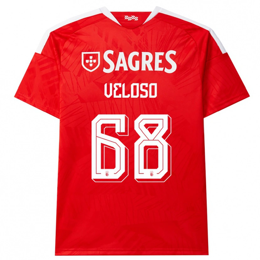Danxen Heren João Veloso #68 Rood Wit Geel Thuisshirt Thuistenue 2026/27 T-Shirt