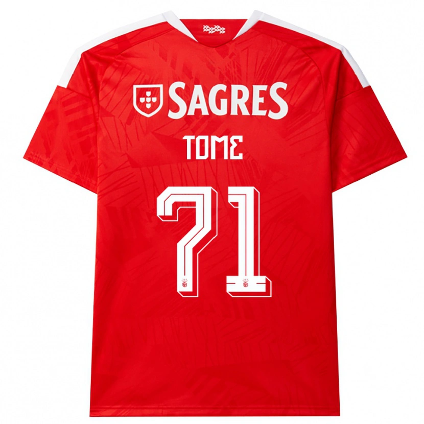 Danxen Heren Joao Tome #71 Rood Wit Geel Thuisshirt Thuistenue 2026/27 T-Shirt