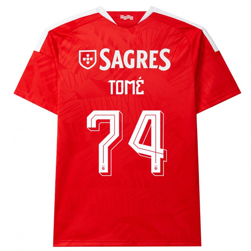 Danxen Heren Olivio Tomé #74 Rood Wit Geel Thuisshirt Thuistenue 2026/27 T-Shirt