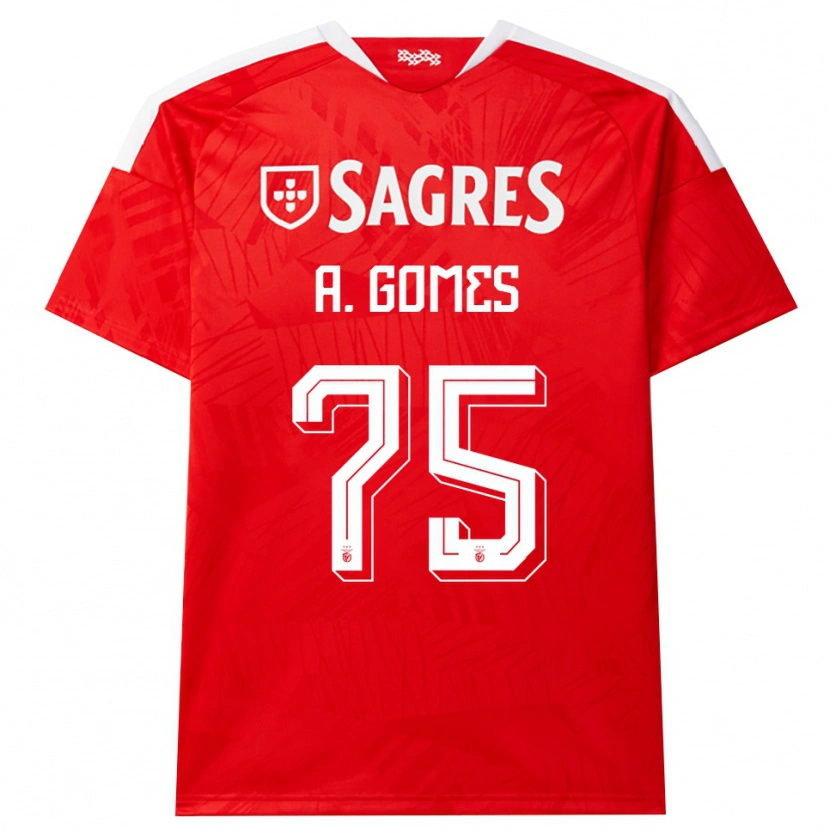 Danxen Heren André Gomes #75 Rood Wit Geel Thuisshirt Thuistenue 2026/27 T-Shirt