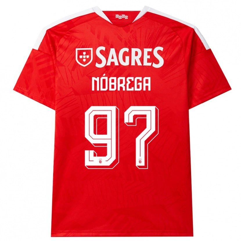Danxen Heren Ricardo Nóbrega #97 Rood Wit Geel Thuisshirt Thuistenue 2026/27 T-Shirt