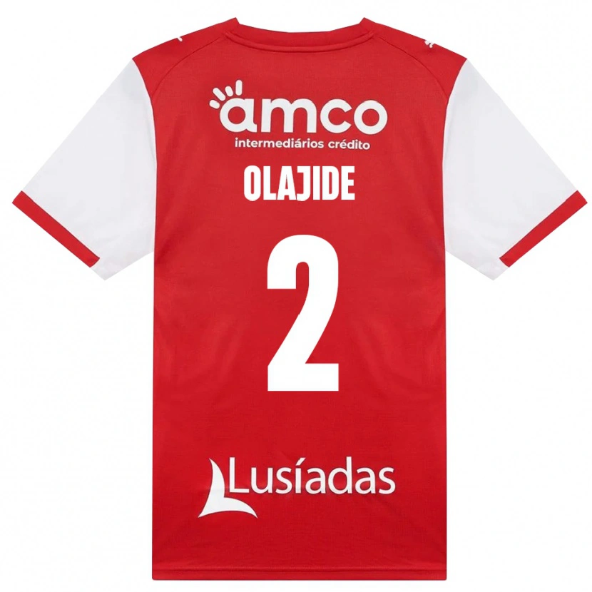 Danxen Heren Mustapha Olajide #2 Wit Rood Zwart Thuisshirt Thuistenue 2026/27 T-Shirt