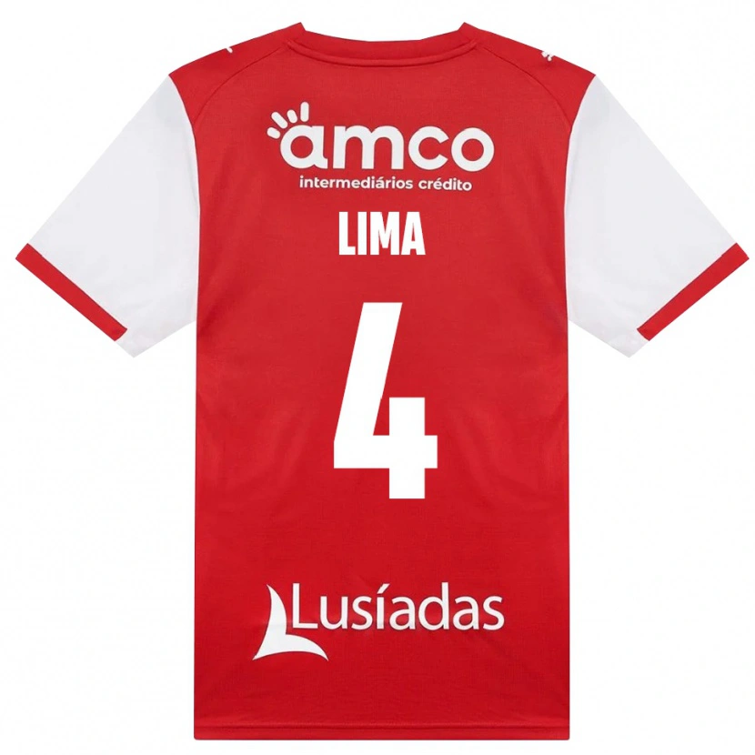 Danxen Heren Guilherme Lima #4 Wit Rood Zwart Thuisshirt Thuistenue 2026/27 T-Shirt