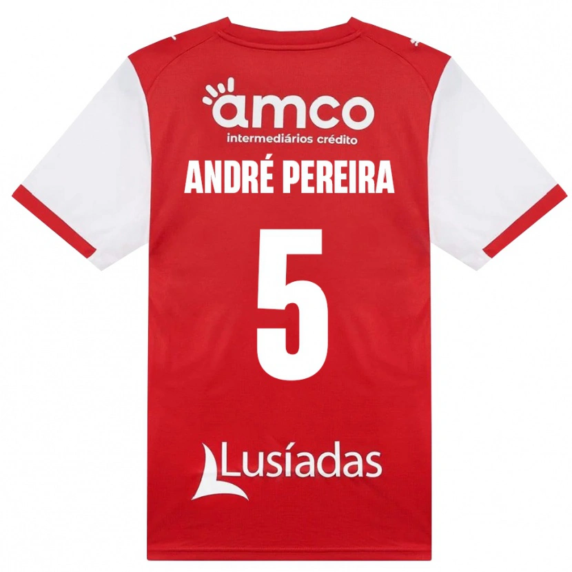 Danxen Heren João Pereira #5 Wit Rood Zwart Thuisshirt Thuistenue 2026/27 T-Shirt