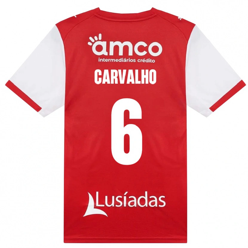 Danxen Heren Vítor Carvalho #6 Wit Rood Zwart Thuisshirt Thuistenue 2026/27 T-Shirt
