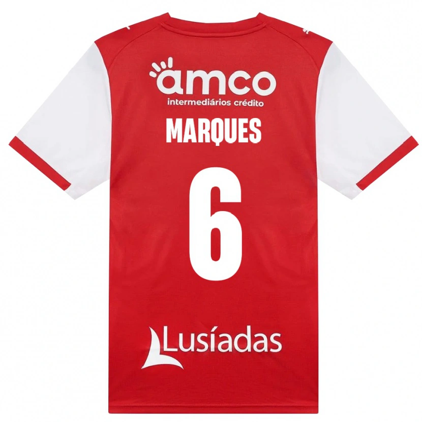 Danxen Heren Rodrigo Marques #6 Wit Rood Zwart Thuisshirt Thuistenue 2026/27 T-Shirt