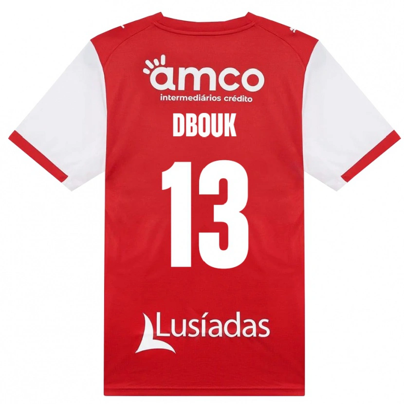 Danxen Heren Gabriel Dbouk #13 Wit Rood Zwart Thuisshirt Thuistenue 2026/27 T-Shirt
