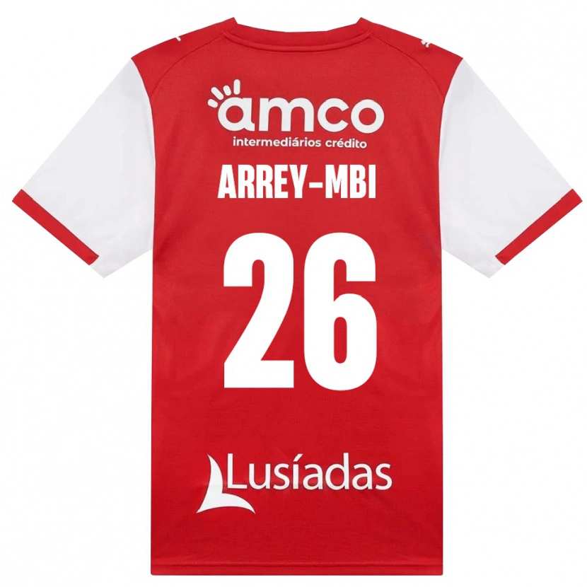 Danxen Heren Bright Arrey-Mbi #26 Wit Rood Zwart Thuisshirt Thuistenue 2026/27 T-Shirt