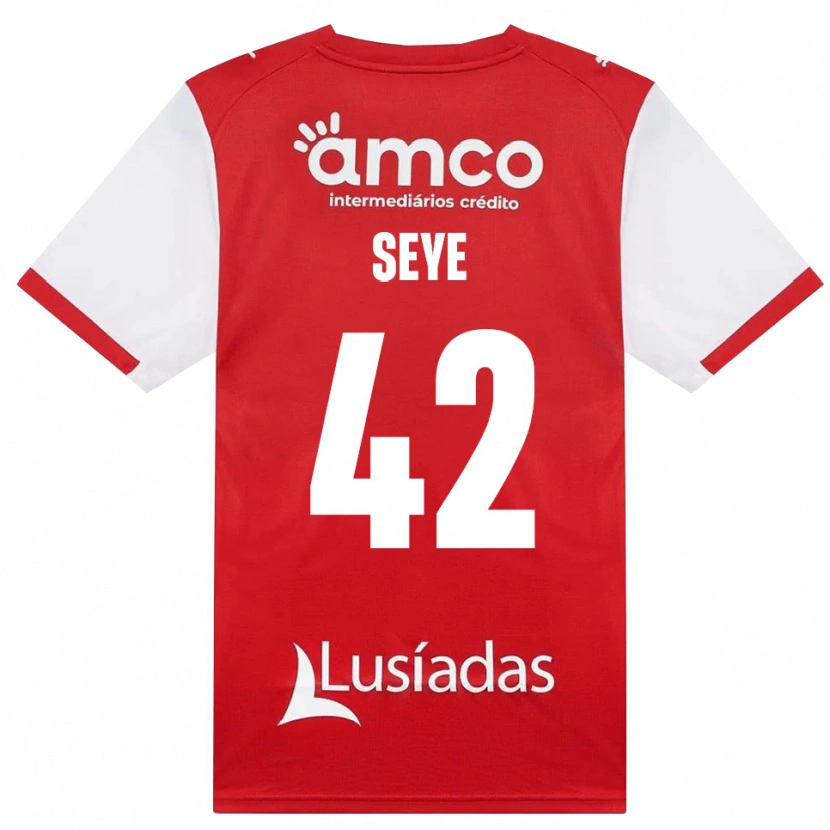 Danxen Heren Modou Seye #42 Wit Rood Zwart Thuisshirt Thuistenue 2026/27 T-Shirt