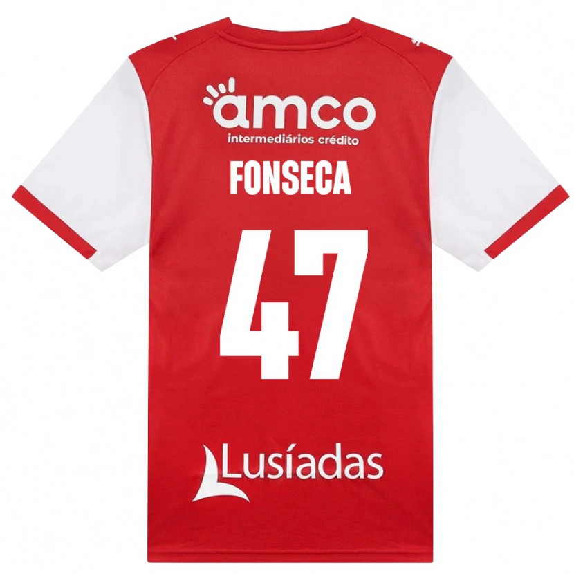 Danxen Heren Diogo Fonseca #47 Wit Rood Zwart Thuisshirt Thuistenue 2026/27 T-Shirt