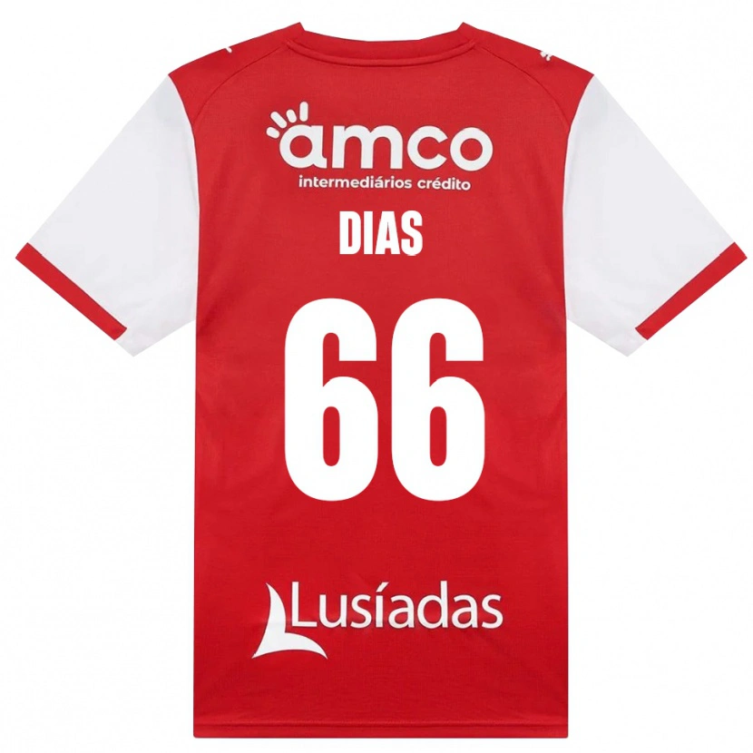 Danxen Heren Gonçalo Dias #66 Wit Rood Zwart Thuisshirt Thuistenue 2026/27 T-Shirt