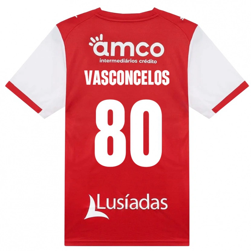 Danxen Heren Vasconcelos #80 Wit Rood Zwart Thuisshirt Thuistenue 2026/27 T-Shirt