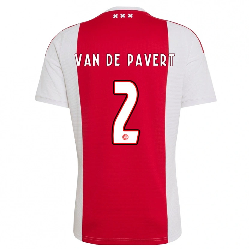 Danxen Heren Ryan Van De Pavert #2 Rood Wit Geel Thuisshirt Thuistenue 2026/27 T-Shirt