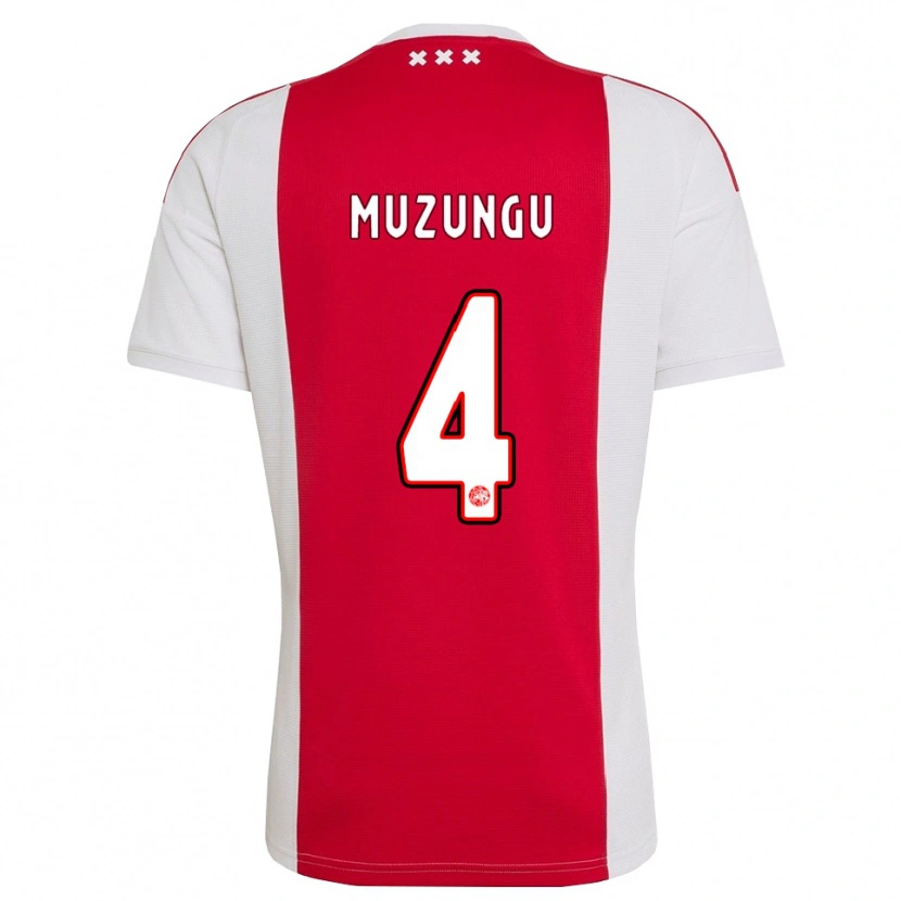 Danxen Heren Marvyn Muzungu #4 Rood Wit Geel Thuisshirt Thuistenue 2026/27 T-Shirt