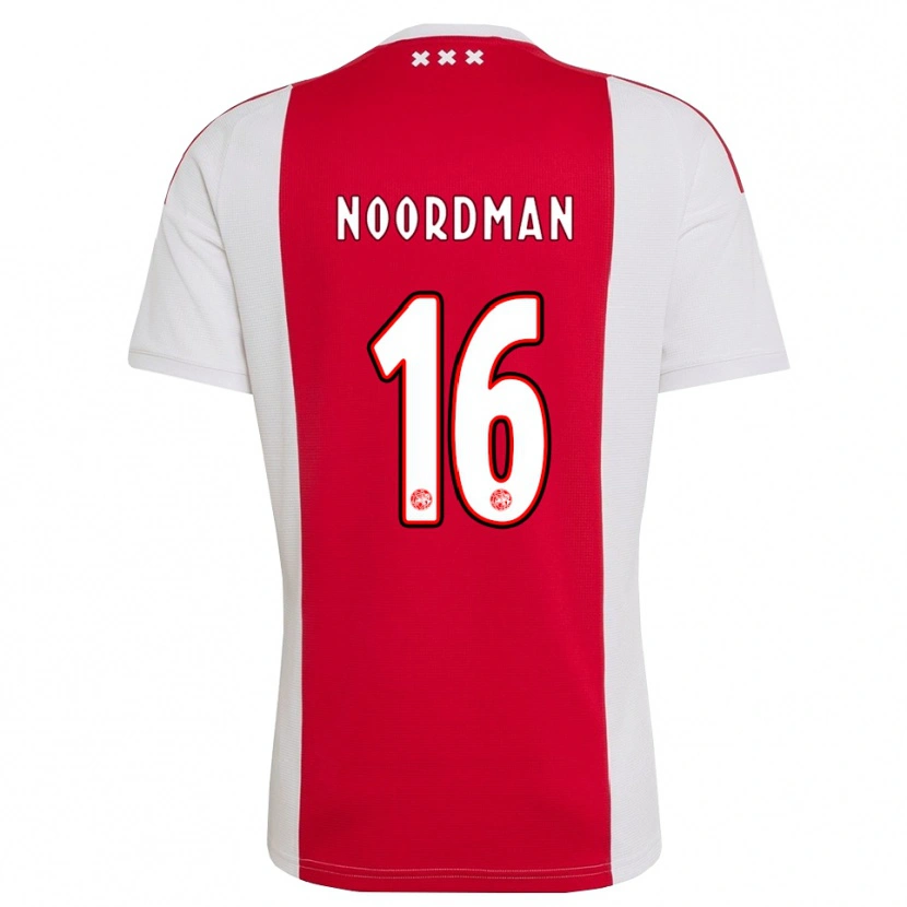 Danxen Heren Danique Noordman #16 Rood Wit Geel Thuisshirt Thuistenue 2026/27 T-Shirt