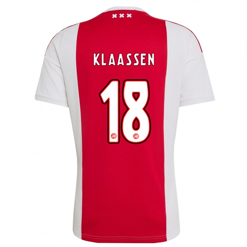 Danxen Heren Davy Klaassen #18 Rood Wit Geel Thuisshirt Thuistenue 2026/27 T-Shirt