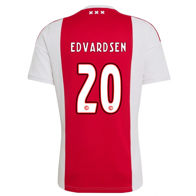 Danxen Heren Oliver Edvardsen #20 Rood Wit Geel Thuisshirt Thuistenue 2026/27 T-Shirt