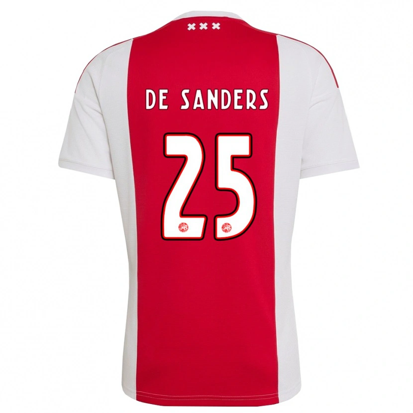 Danxen Heren Kay-Lee De Sanders #25 Rood Wit Geel Thuisshirt Thuistenue 2026/27 T-Shirt