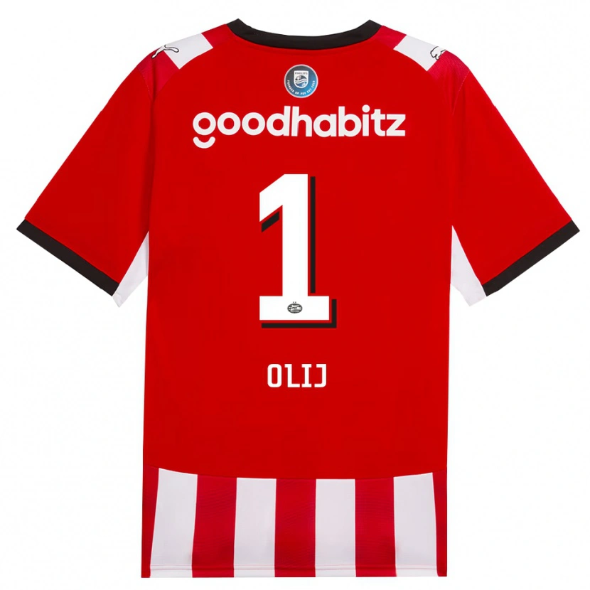 Danxen Heren Nick Olij #1 Rood Wit Zwart Thuisshirt Thuistenue 2026/27 T-Shirt