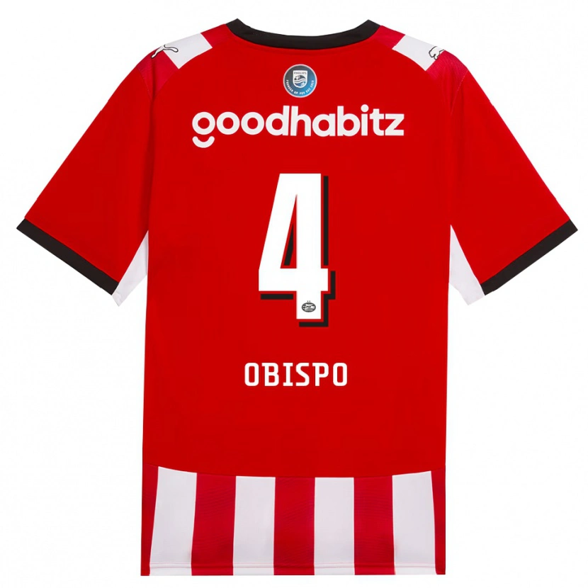 Danxen Heren Armando Obispo #4 Rood Wit Zwart Thuisshirt Thuistenue 2026/27 T-Shirt