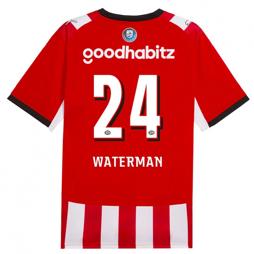 Danxen Heren Boy Waterman #24 Rood Wit Zwart Thuisshirt Thuistenue 2026/27 T-Shirt