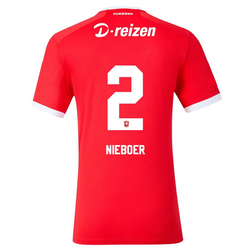 Danxen Heren Oliver Nieboer #2 Rood Wit Thuisshirt Thuistenue 2026/27 T-Shirt