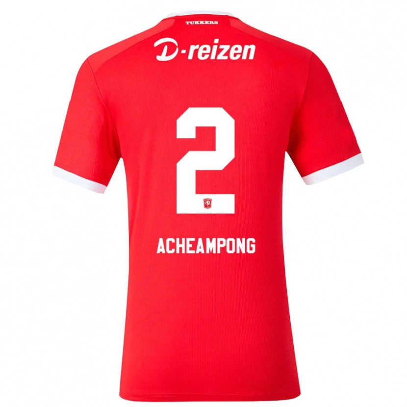 Danxen Heren Sage Acheampong #2 Rood Wit Thuisshirt Thuistenue 2026/27 T-Shirt