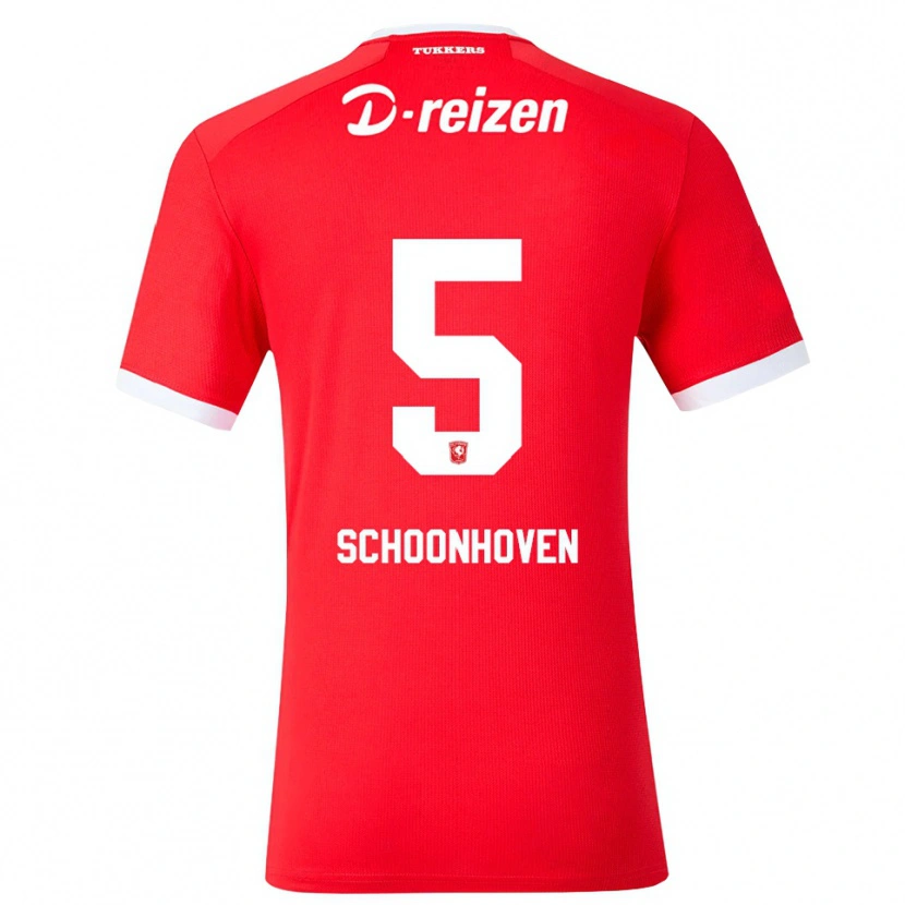 Danxen Heren Roman Schoonhoven #5 Rood Wit Thuisshirt Thuistenue 2026/27 T-Shirt