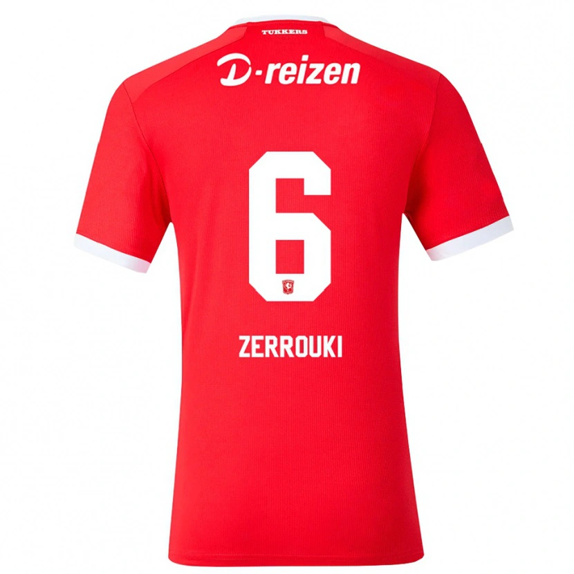 Danxen Heren Ramiz Zerrouki #6 Rood Wit Thuisshirt Thuistenue 2026/27 T-Shirt