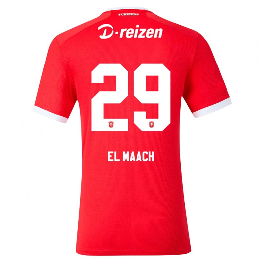 Danxen Heren Issam El Maach #29 Rood Wit Thuisshirt Thuistenue 2026/27 T-Shirt