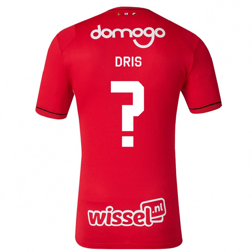 Danxen Heren Sofiane Dris #0 Rood Wit Zwart Thuisshirt Thuistenue 2026/27 T-Shirt